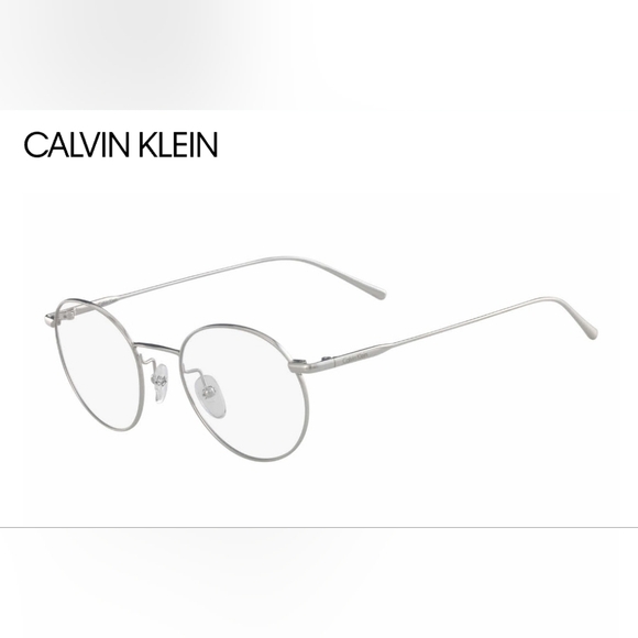 Calvin Klein Silver Round Glasses